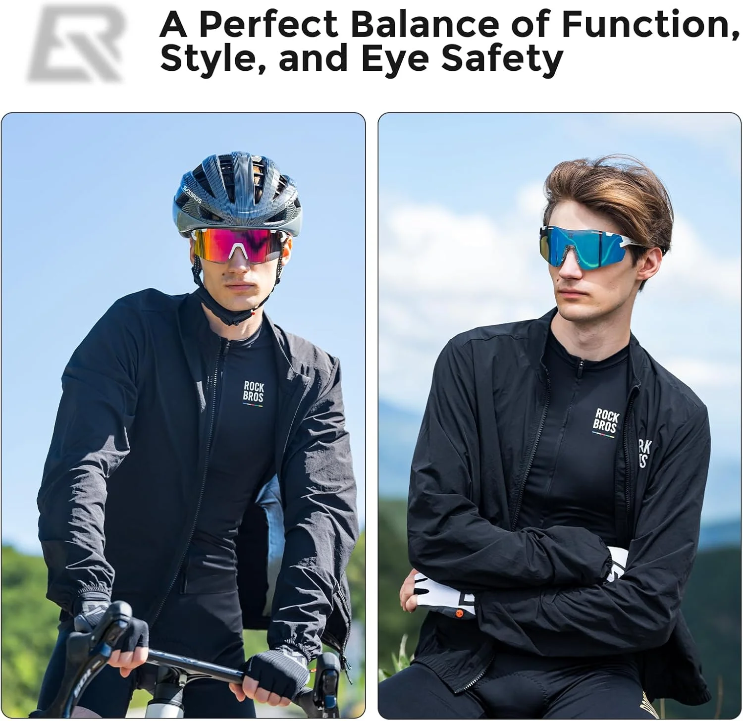 عینک دوچرخه سواری حرفه ای ROCKBROS با 3 لنز REVO قابل تعویض، فتوکرومیک، پلاریزه و زرد عینک دوچرخه سواری حرفه ای ROCKBROS با 3 لنز REVO قابل تعویض، فتوکرومیک، پلاریزه و زرد