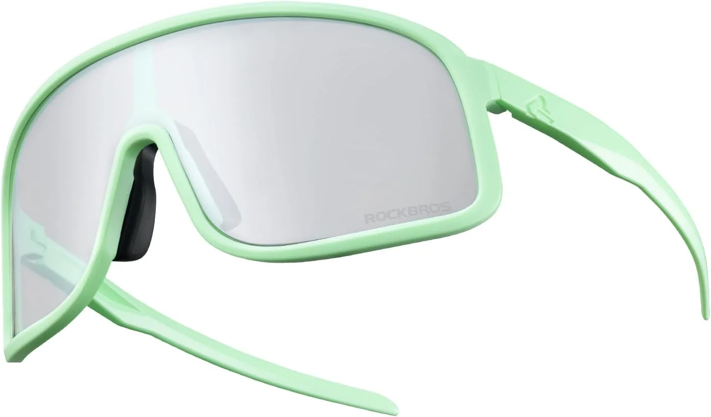 عینک فتوکرومیک ROCKBROS برای آقایان و بانوان، عینک آفتابی ورزشی دوچرخه سواری، محافظت UV400، ضد باد، مناسب برای دوچرخه سواری، دویدن، MTB، ماهیگیری، رانندگی و دویدن