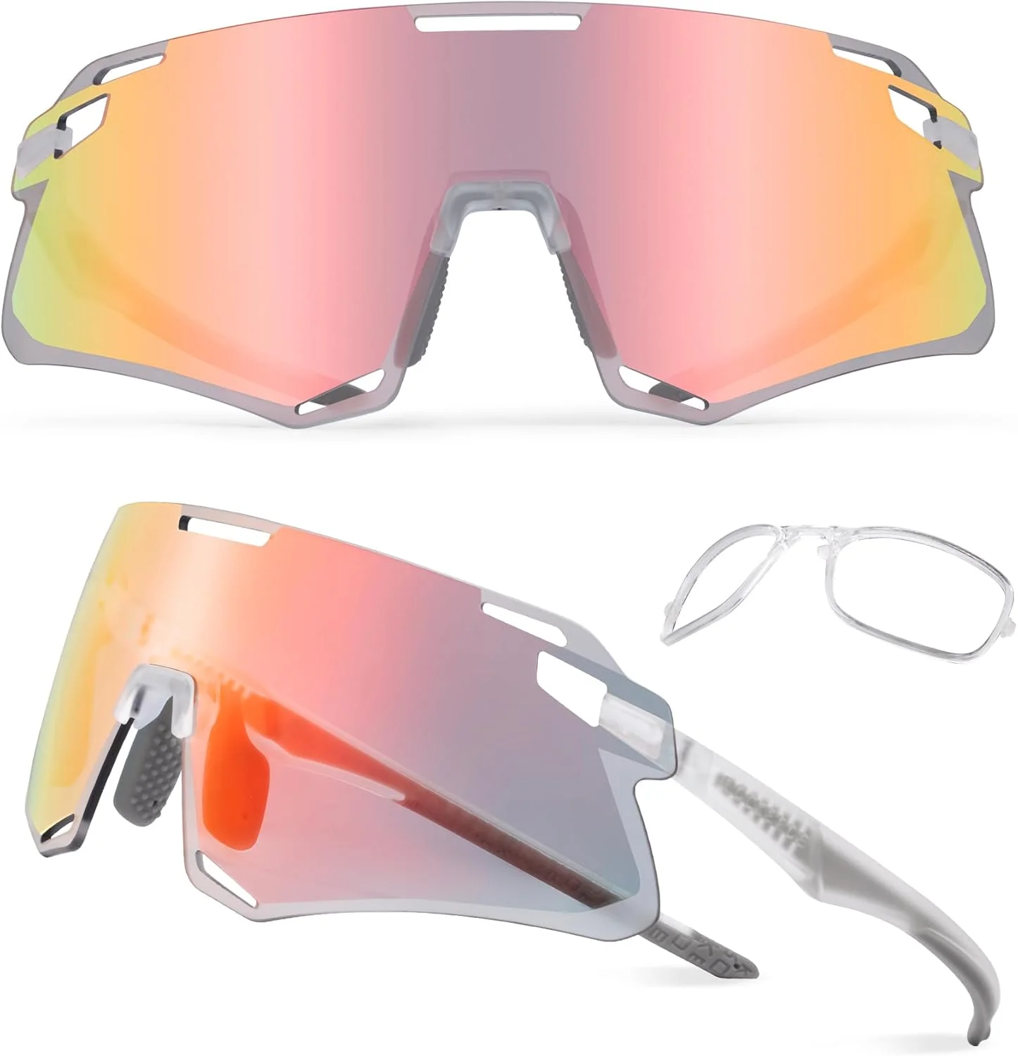 عینک دوچرخه سواری ROCKBROS، عینک آفتابی ورزشی با لنزهای ضد نور آبی، عینک دوچرخه سواری مردانه، عینک آفتابی دوچرخه سواری کوهستان