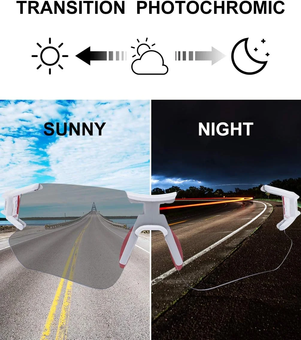 عینک آفتابی دوچرخه سواری فتوکرومیک ROCKBROS برای مردان و زنان، عینک ورزشی محافظ UV عینک آفتابی دوچرخه سواری فتوکرومیک ROCKBROS برای مردان و زنان، عینک ورزشی محافظ UV
