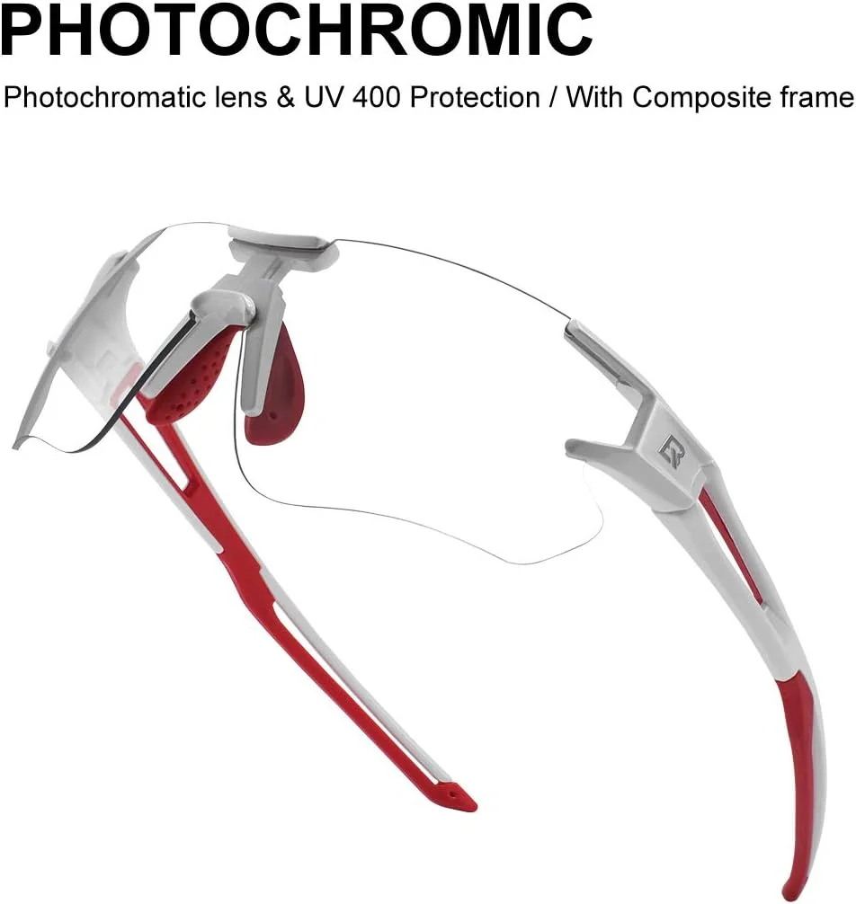 عینک آفتابی دوچرخه سواری فتوکرومیک ROCKBROS برای مردان و زنان، عینک ورزشی محافظ UV عینک آفتابی دوچرخه سواری فتوکرومیک ROCKBROS برای مردان و زنان، عینک ورزشی محافظ UV