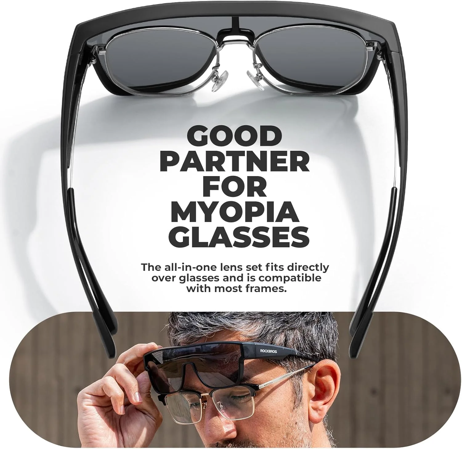 عینک دوچرخه سواری ROCKBROS، عینک ورزشی پلاریزه، عینک کوهنوردی، عینک محافظ باد برای مردان و زنان، مناسب برای دوچرخه کوهستان و جاده، قابل استفاده روی عینک طبی عینک دوچرخه سواری ROCKBROS، عینک ورزشی پلاریزه، عینک کوهنوردی، عینک محافظ باد برای مردان و زنان، مناسب برای دوچرخه کوهستان و جاده، قابل استفاده روی عینک طبی