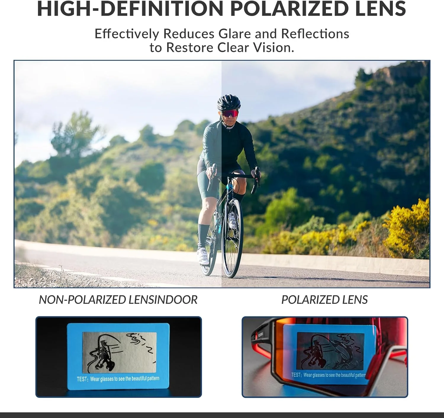 عینک آفتابی دوچرخه سواری ROCKBROS، عینک ورزشی برای دوچرخه کوهستان، محافظت UV400، عینک پلاریزه برای مردان و زنان، فریم TR90، فوق سبک عینک آفتابی دوچرخه سواری ROCKBROS، عینک ورزشی برای دوچرخه کوهستان، محافظت UV400، عینک پلاریزه برای مردان و زنان، فریم TR90، فوق سبک