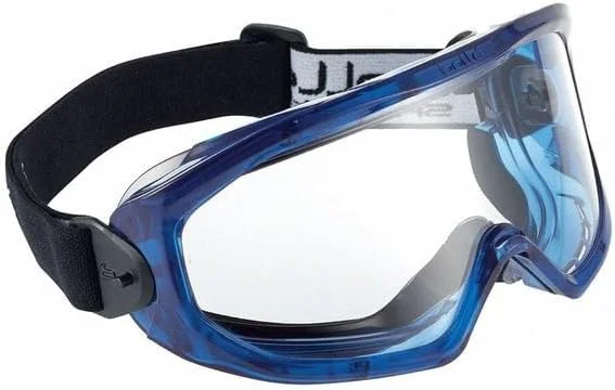 عینک ایمنی بوله مدل Safety Super Blast با لنز شفاف، شفاف، مشکی/آبی