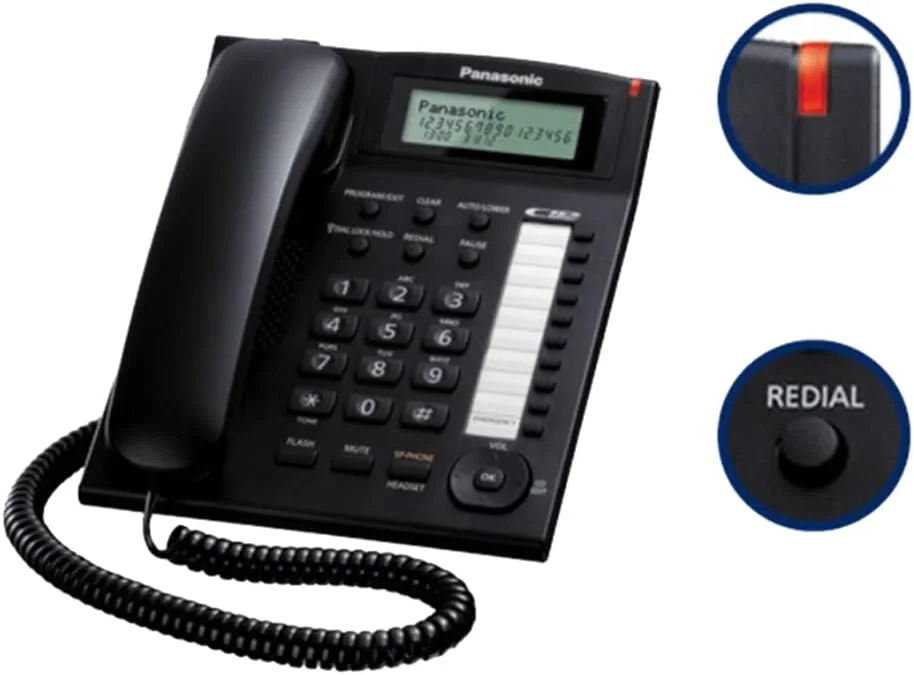 تلفن رومیزی پاناسونیک KX-TS880، مشکی تلفن رومیزی پاناسونیک KX-TS880، مشکی