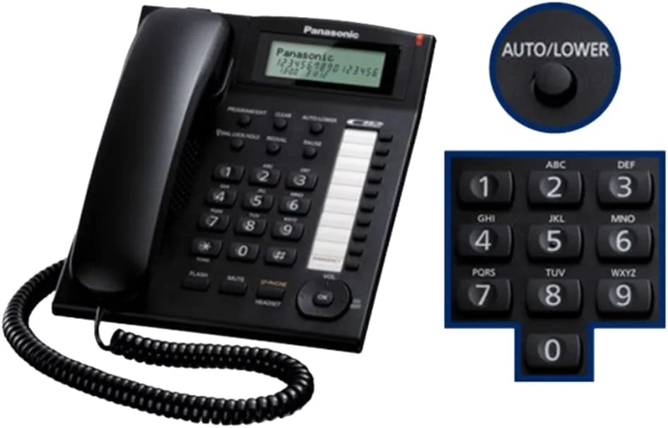 تلفن رومیزی پاناسونیک KX-TS880، مشکی تلفن رومیزی پاناسونیک KX-TS880، مشکی