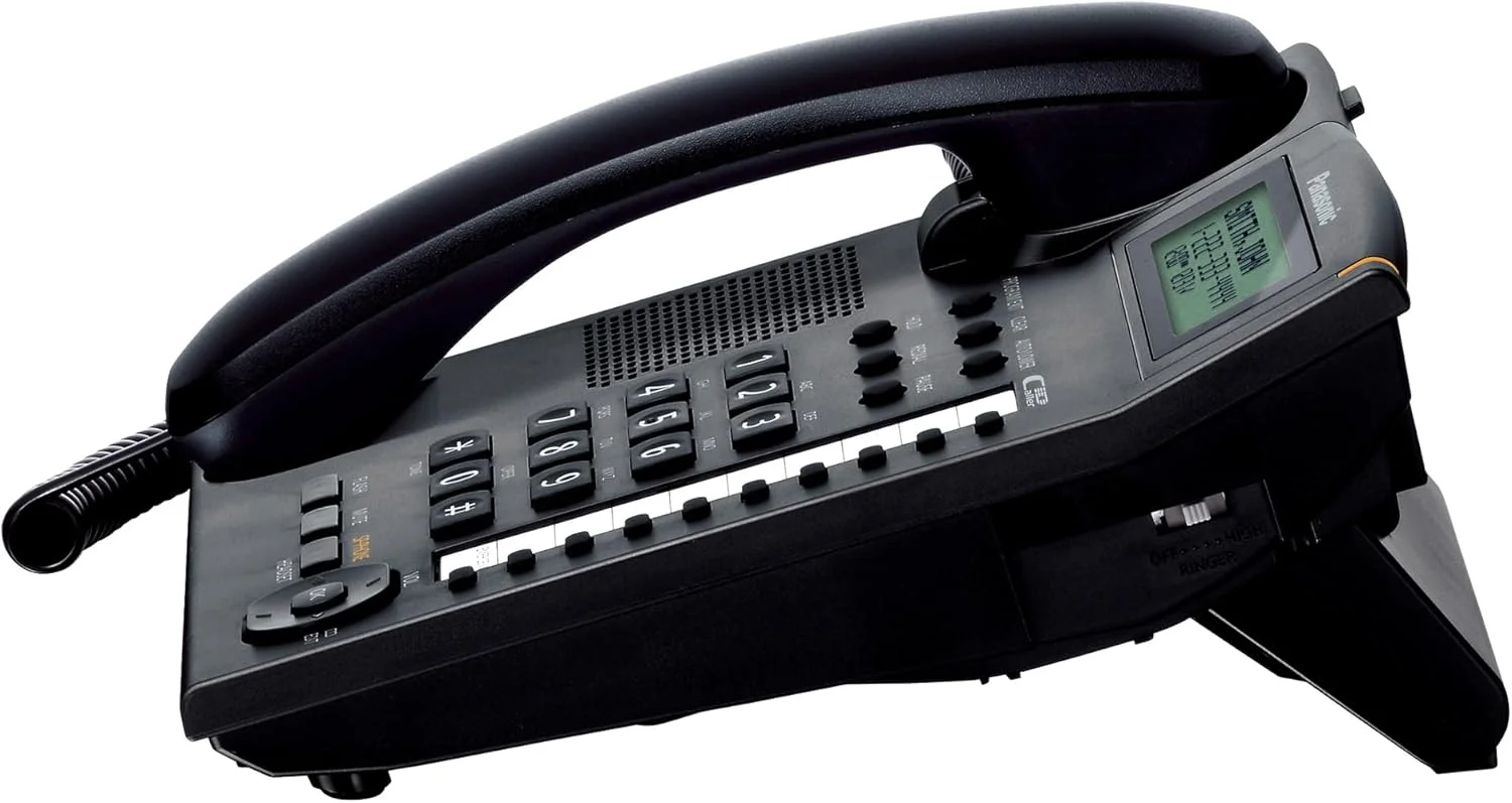 تلفن رومیزی پاناسونیک مدل KX-TS880B، مشکی تلفن رومیزی پاناسونیک مدل KX-TS880B، مشکی