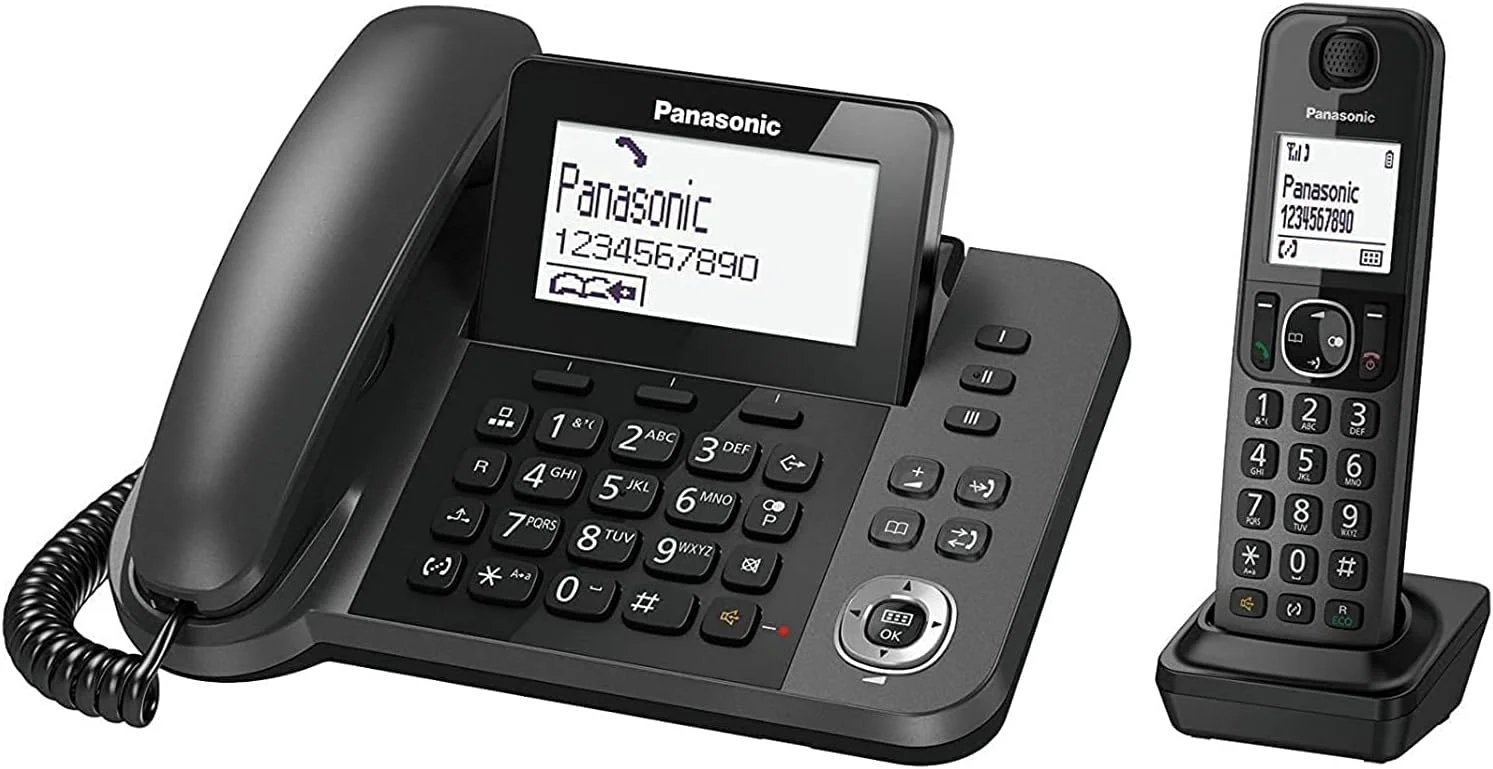تلفن دیجیتال سیمی و بی سیم پاناسونیک مدل KX-TGF310 به همراه گوشی تلفن دیجیتال سیمی و بی سیم پاناسونیک مدل KX-TGF310 به همراه گوشی