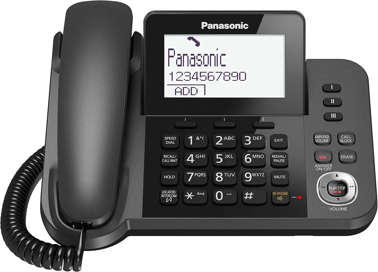 تلفن رومیزی و بی سیم پاناسونیک مدل KX-TGF320 به همراه تلفن گویا و مسدود کننده تماس های مزاحم - مشکی تلفن رومیزی و بی سیم پاناسونیک مدل KX-TGF320 به همراه تلفن گویا و مسدود کننده تماس های مزاحم - مشکی