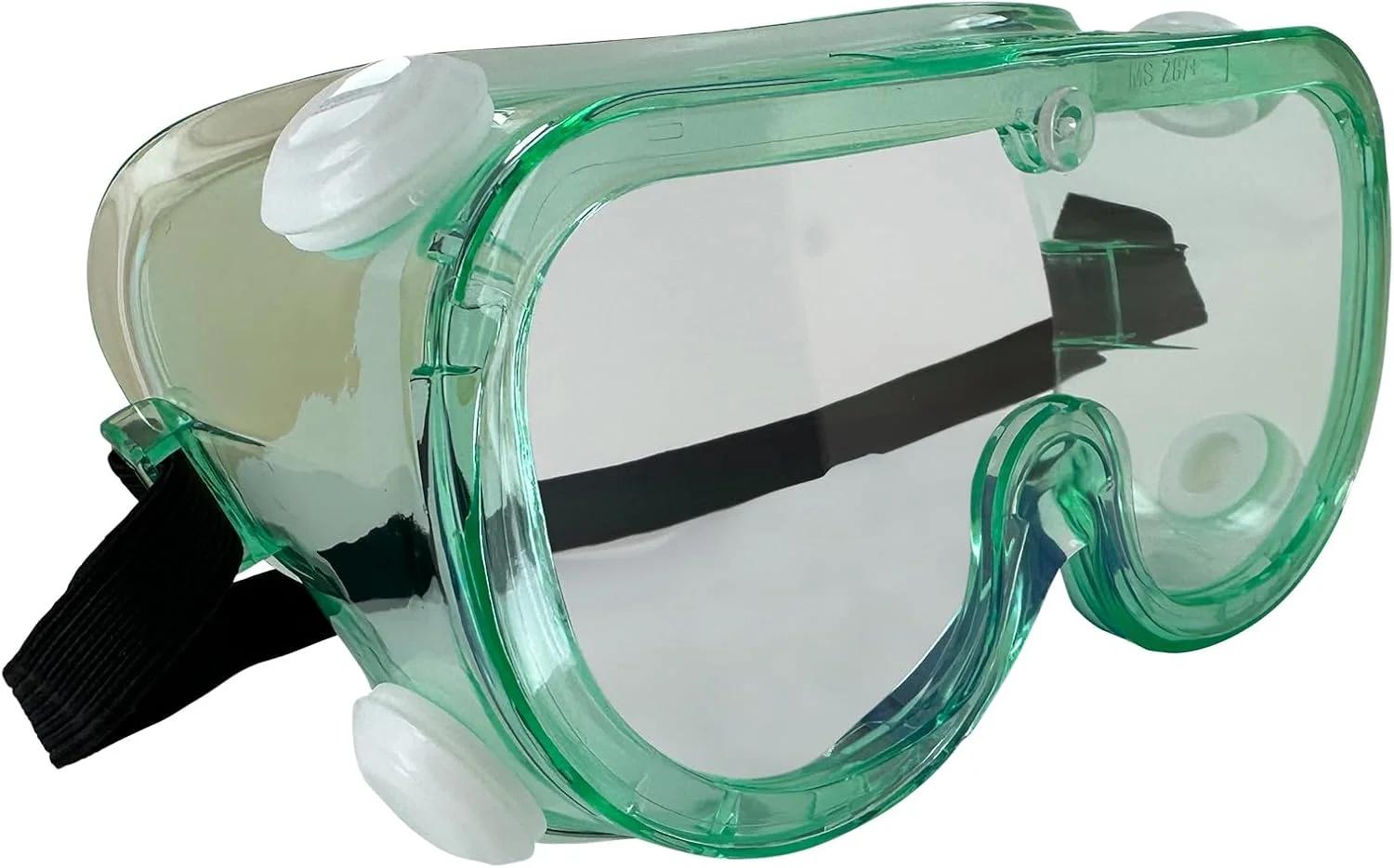 عینک ایمنی Magid Glove & Safety 151FF با تهویه غیر مستقیم و قاب سبز رنگ، لنز شفاف (یک جفت)، سبز، سایز Free
