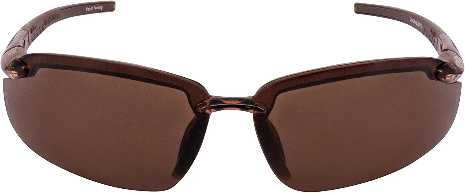 عینک ایمنی کراس فایر مدل 291113 Es5 پلاریزه با لنز قهوه ای پلاریزه با وضوح بالا و فریم قهوه ای کریستالی