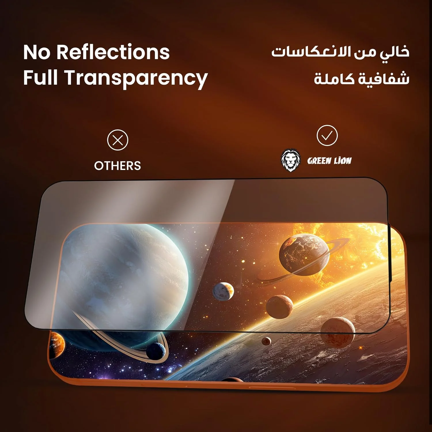 محافظ صفحه نمایش حریم خصوصی آیفون 17 پرو مکس Green Lion Albert AR، سختی الماس 9H، انتقال بالا، تناسب لبه بدون درز، بسیار بادوام، لمس حساس، ضد اثر انگشت، ضد گرد و غبار - شفاف محافظ صفحه نمایش حریم خصوصی آیفون 17 پرو مکس Green Lion Albert AR، سختی الماس 9H، انتقال بالا، تناسب لبه بدون درز، بسیار بادوام، لمس حساس، ضد اثر انگشت، ضد گرد و غبار - شفاف