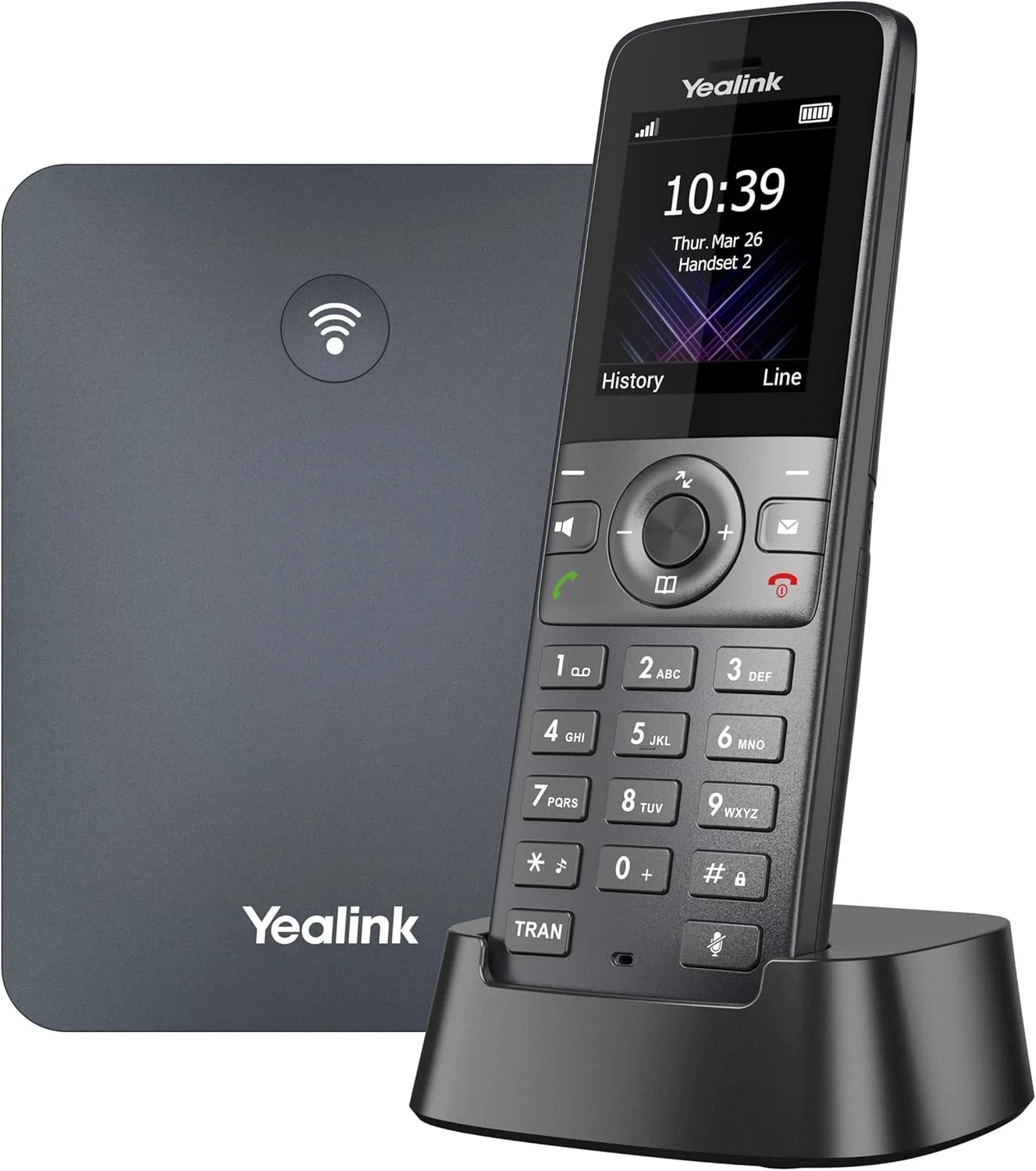 سیستم تلفن IP دکت یالینک W74P | تلفن بی سیم SIP با کارایی بالا، صفحه نمایش رنگی 1.8 اینچی، تا 20 تماس همزمان/10 گوشی/10 حساب SIP، 24 ساعت زمان مکالمه، بلوتوث و جک 3.5 میلی متری، ویبره سیستم تلفن IP دکت یالینک W74P | تلفن بی سیم SIP با کارایی بالا، صفحه نمایش رنگی 1.8 اینچی، تا 20 تماس همزمان/10 گوشی/10 حساب SIP، 24 ساعت زمان مکالمه، بلوتوث و جک 3.5 میلی متری، ویبره