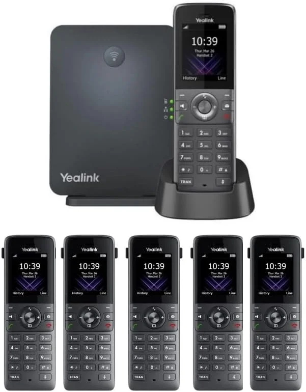 تلفن IP یالینک W73P شامل پایه W70B و گوشی W73H + 5 عدد گوشی W73H تلفن IP یالینک W73P شامل پایه W70B و گوشی W73H + 5 عدد گوشی W73H