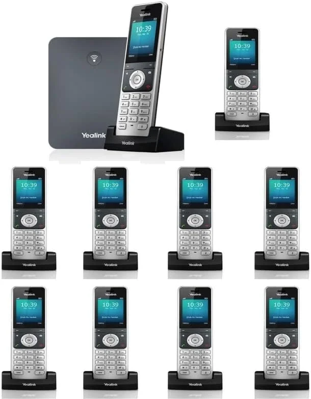 بسته تلفن IP یالینک W76P شامل پایه W70B و گوشی W56H + 9 عدد گوشی W56H (9 x W56H)