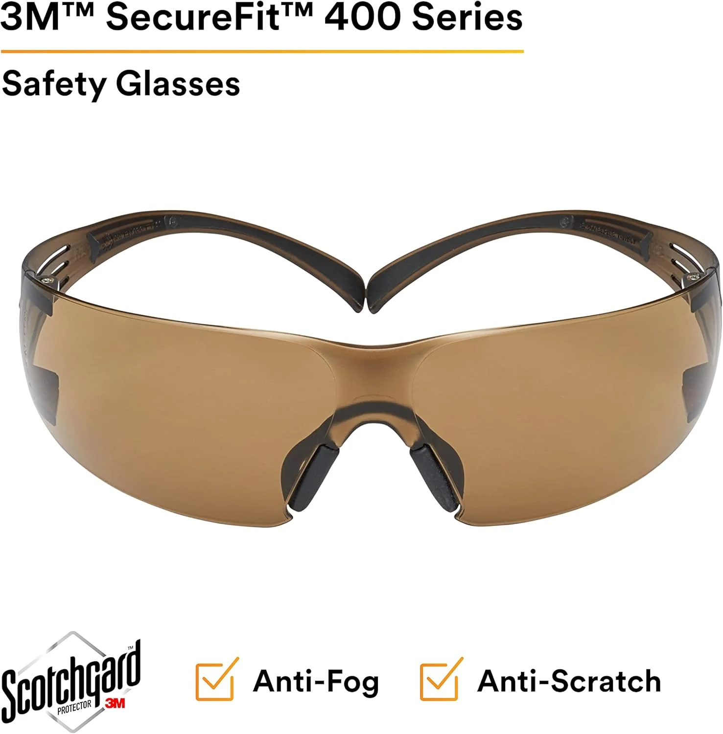 عینک ایمنی 3M SecureFit 27735-case با لنز ضد بخار کهربایی Scotchgard، پلاستیک/پلی کربنات، унисекс، زرد/مشکی (بسته 20 عددی) عینک ایمنی 3M SecureFit 27735-case با لنز ضد بخار کهربایی Scotchgard، پلاستیک/پلی کربنات، унисекс، زرد/مشکی (بسته 20 عددی)