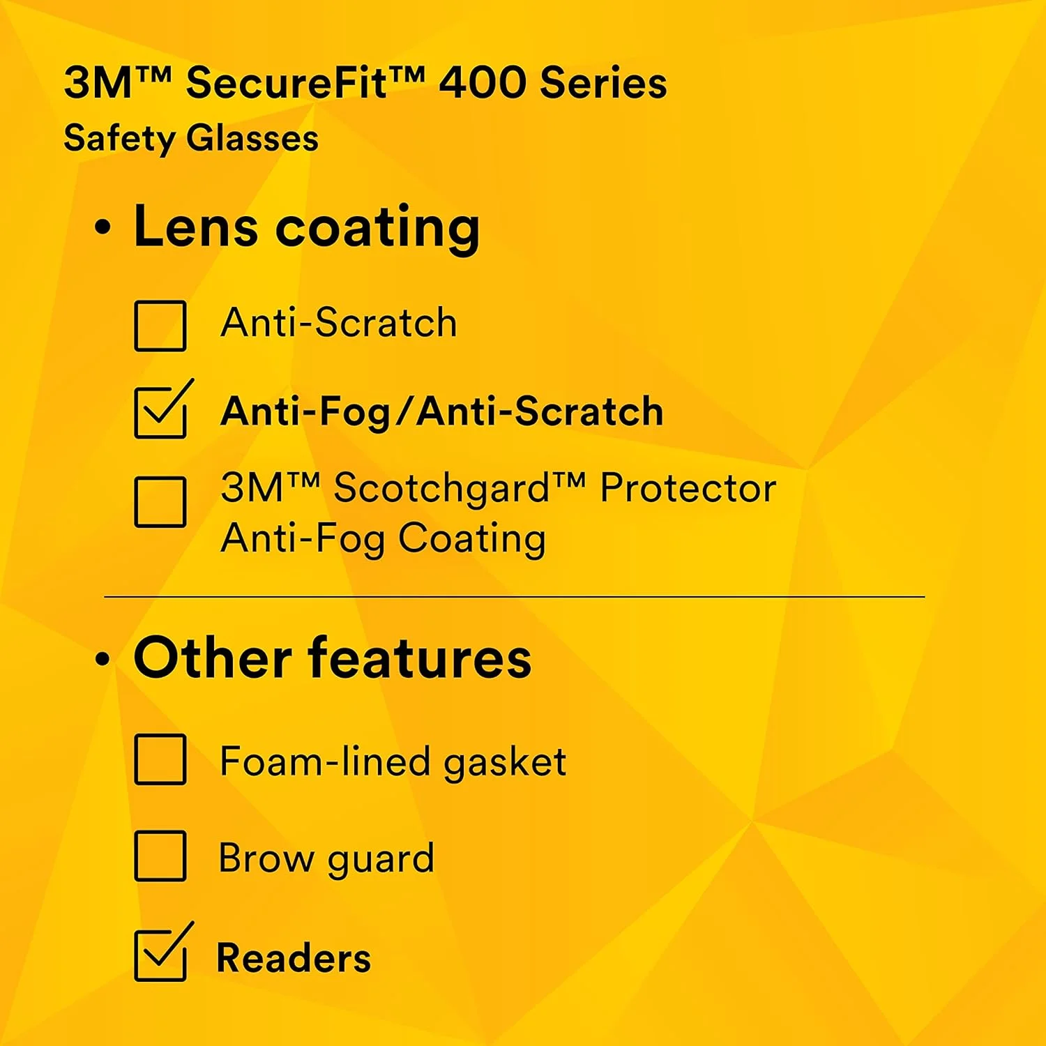 عینک محافظ چشم 3M SecureFit، فریم پلی کربنات، سری SF420AF 400، لنز ضد بخار، دیوپتر 2.0، سایز واحد، شفاف (بسته 20 عددی) عینک محافظ چشم 3M SecureFit، فریم پلی کربنات، سری SF420AF 400، لنز ضد بخار، دیوپتر 2.0، سایز واحد، شفاف (بسته 20 عددی)