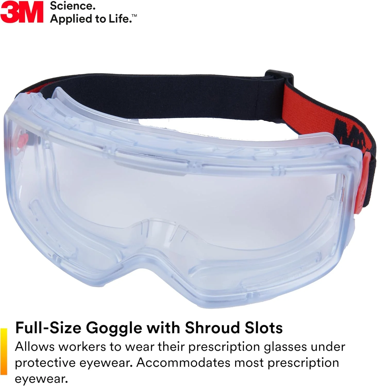 عینک محافظ چشم 3M مدل GoggleGear سری 3000، لنز شفاف ضد بخار/ضد خش، بند پارچه ای ممتاز، روکش PVC، 1 جفت، پلی کربنات، GG3101-AF، ANSI Z87.1، CSA Z94.3، دارای رتبه D3 D4 عینک محافظ چشم 3M مدل GoggleGear سری 3000، لنز شفاف ضد بخار/ضد خش، بند پارچه ای ممتاز، روکش PVC، 1 جفت، پلی کربنات، GG3101-AF، ANSI Z87.1، CSA Z94.3، دارای رتبه D3 D4