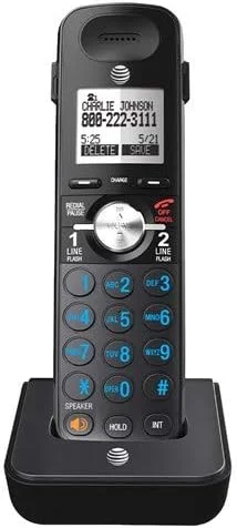 تلفن بی سیم قابل ارتقا 2 خطی AT&T مدل TL88102BK DECT 6.0 با سیستم پاسخگویی و شناسه تماس گیرنده/انتظار مکالمه دوگانه، 2 گوشی، مشکی تلفن بی سیم قابل ارتقا 2 خطی AT&T مدل TL88102BK DECT 6.0 با سیستم پاسخگویی و شناسه تماس گیرنده/انتظار مکالمه دوگانه، 2 گوشی، مشکی
