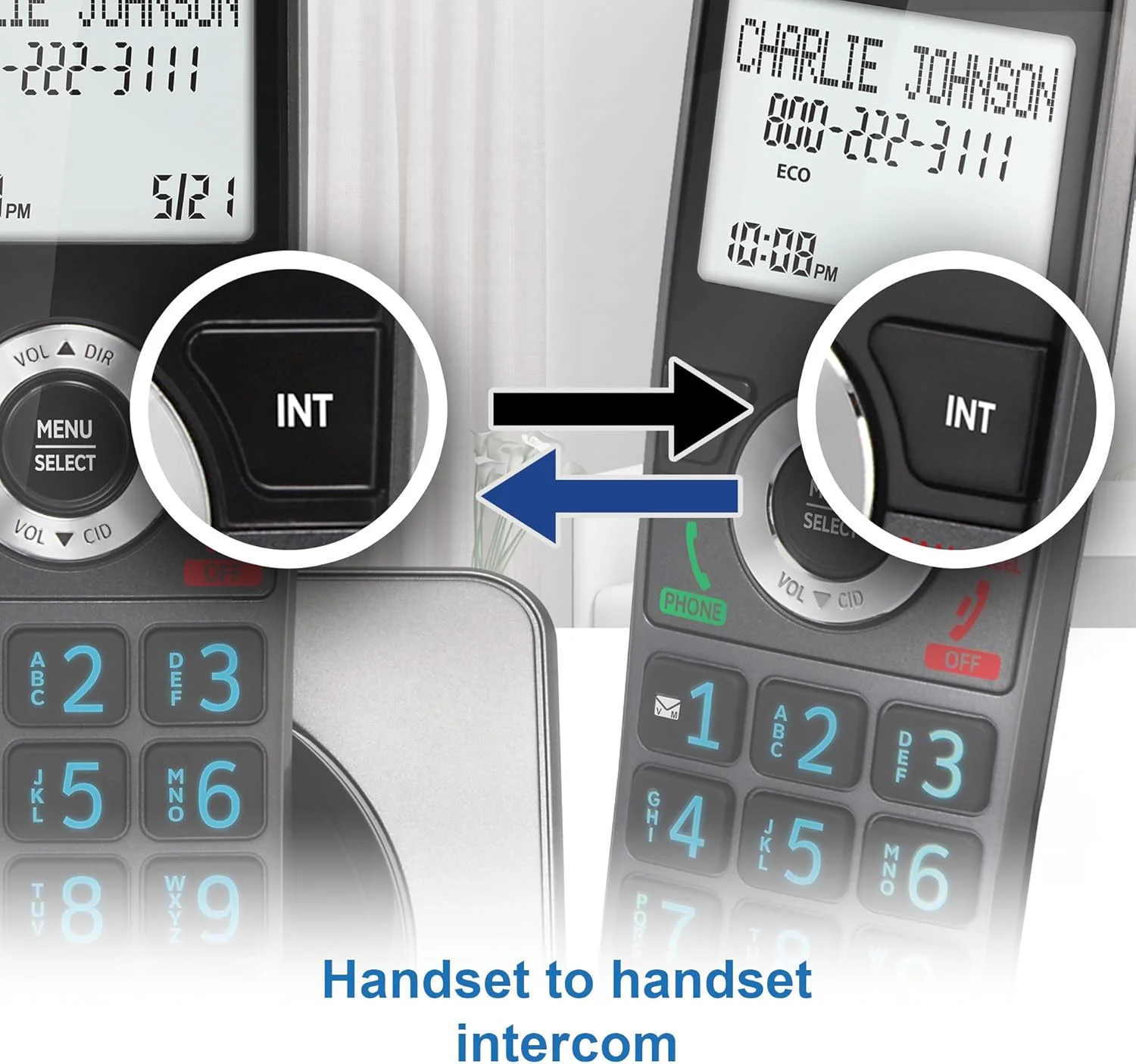 تلفن بی سیم سه گوشی AT&T GL2101-3 DECT 6.0 با قابلیت مسدود کردن تماس، نمایشگر شناسه تماس گیرنده، بلندگوی گوشی با قابلیت مکالمه دو طرفه، صفحه نمایش 2 اینچی با نور پس زمینه سفید، صفحه کلید روشن (گرافیتی و مشکی) تلفن بی سیم سه گوشی AT&T GL2101-3 DECT 6.0 با قابلیت مسدود کردن تماس، نمایشگر شناسه تماس گیرنده، بلندگوی گوشی با قابلیت مکالمه دو طرفه، صفحه نمایش 2 اینچی با نور پس زمینه سفید، صفحه کلید روشن (گرافیتی و مشکی)