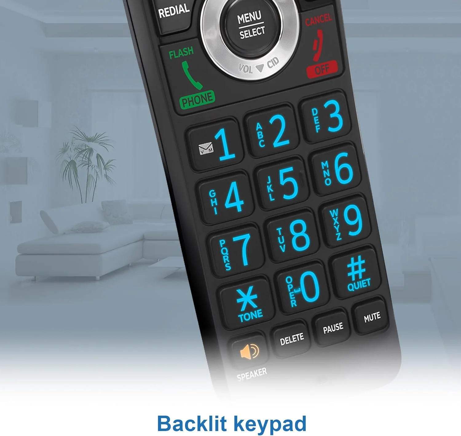 تلفن بی سیم خانگی AT&T GL2101-1M DECT 6.0 با قابلیت مسدود کردن تماس، نمایشگر شناسه تماس گیرنده، بلندگوی گوشی با قابلیت مکالمه دو طرفه، صفحه نمایش 2 اینچی با نور پس زمینه سفید، صفحه کلید روشن (طرح مرمر) تلفن بی سیم خانگی AT&T GL2101-1M DECT 6.0 با قابلیت مسدود کردن تماس، نمایشگر شناسه تماس گیرنده، بلندگوی گوشی با قابلیت مکالمه دو طرفه، صفحه نمایش 2 اینچی با نور پس زمینه سفید، صفحه کلید روشن (طرح مرمر)