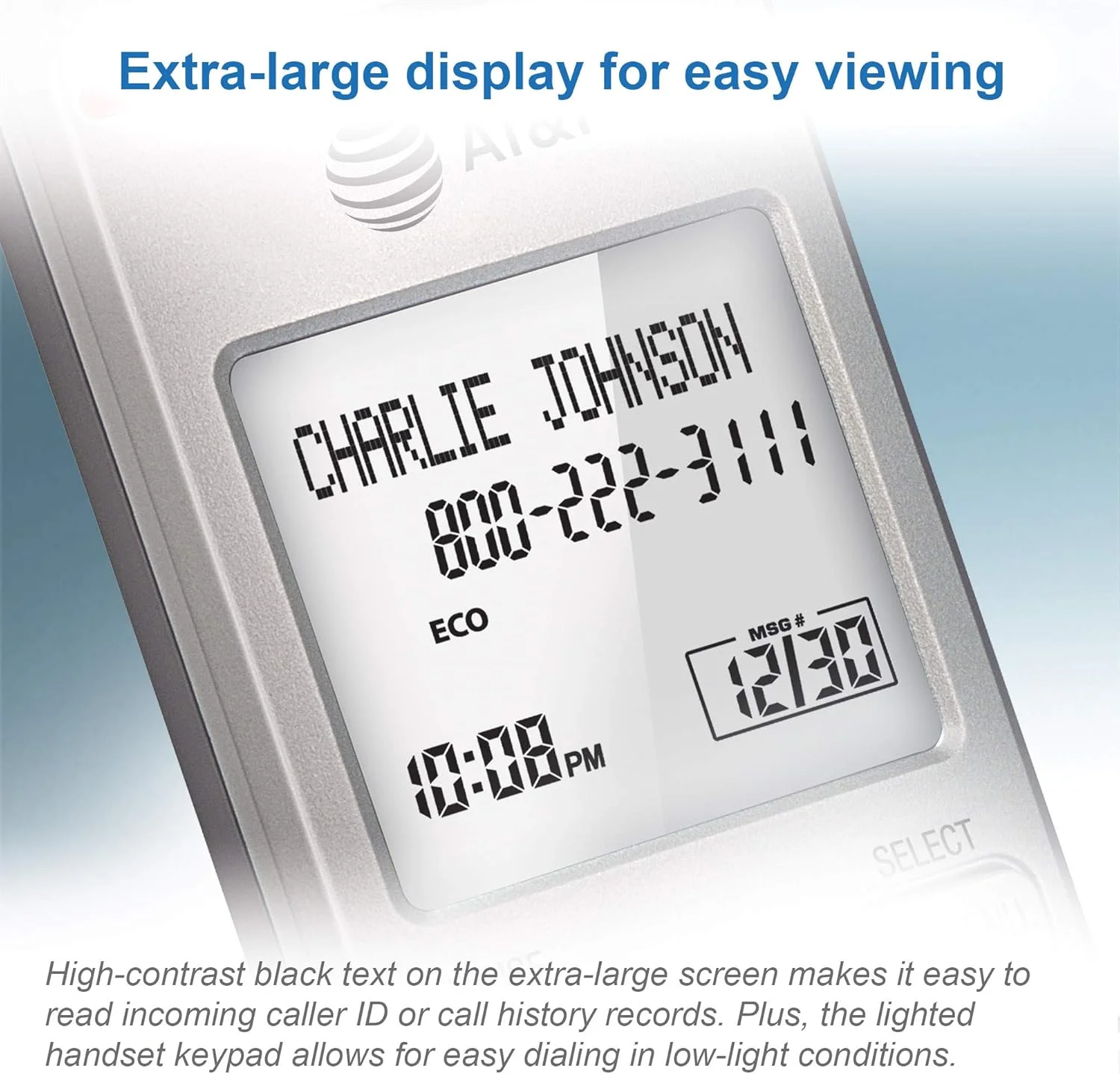 تلفن بی سیم AT&T، 2 گوشی - نقره ای، تلفن ثابت با DECT 6.0، بلندگوی دو طرفه، شناسه تماس گیرنده/انتظار تماس، حالت ECO، صفحه نمایش و صفحه کلید دارای نور پس زمینه تلفن بی سیم AT&T، 2 گوشی - نقره ای، تلفن ثابت با DECT 6.0، بلندگوی دو طرفه، شناسه تماس گیرنده/انتظار تماس، حالت ECO، صفحه نمایش و صفحه کلید دارای نور پس زمینه