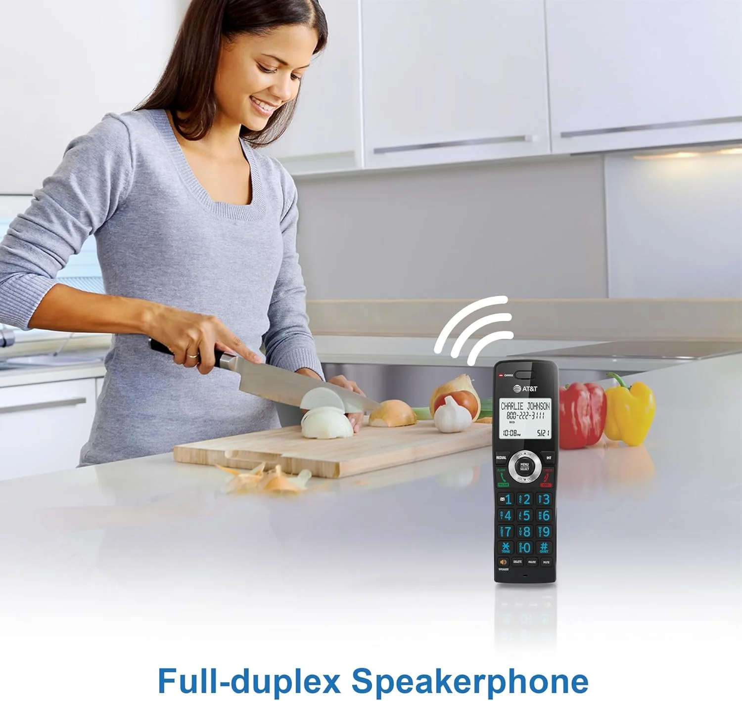 تلفن بی سیم خانگی AT&T GL2101-1M DECT 6.0 با قابلیت مسدود کردن تماس، نمایشگر شناسه تماس گیرنده، بلندگوی گوشی با قابلیت مکالمه دو طرفه، صفحه نمایش 2 اینچی با نور پس زمینه سفید، صفحه کلید روشن (طرح مرمر) تلفن بی سیم خانگی AT&T GL2101-1M DECT 6.0 با قابلیت مسدود کردن تماس، نمایشگر شناسه تماس گیرنده، بلندگوی گوشی با قابلیت مکالمه دو طرفه، صفحه نمایش 2 اینچی با نور پس زمینه سفید، صفحه کلید روشن (طرح مرمر)