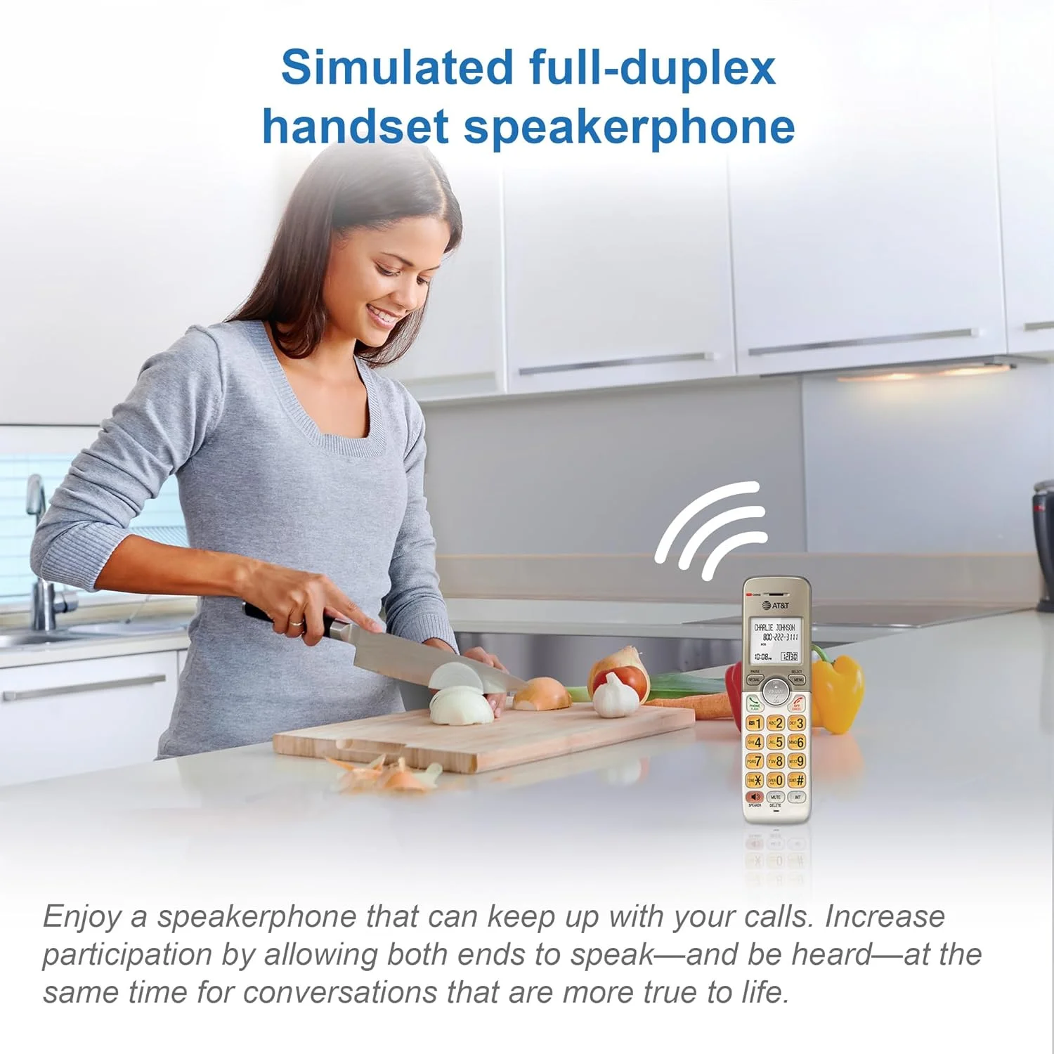 تلفن بی سیم قابل گسترش AT&T EL52513 با 5 گوشی، سیستم پاسخگویی و کلیدهای دارای نور پس زمینه XL تلفن بی سیم قابل گسترش AT&T EL52513 با 5 گوشی، سیستم پاسخگویی و کلیدهای دارای نور پس زمینه XL