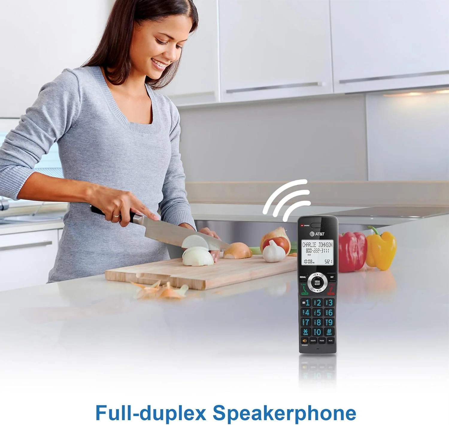 تلفن بی سیم خانگی دو گوشی AT&T GL2101-2 DECT 6.0 با مسدود کننده تماس، شناسه تماس گیرنده، بلندگوی گوشی با قابلیت مکالمه دو طرفه، صفحه نمایش 2 اینچی با نور پس زمینه سفید، صفحه کلید روشن (گرافیت و مشکی) تلفن بی سیم خانگی دو گوشی AT&T GL2101-2 DECT 6.0 با مسدود کننده تماس، شناسه تماس گیرنده، بلندگوی گوشی با قابلیت مکالمه دو طرفه، صفحه نمایش 2 اینچی با نور پس زمینه سفید، صفحه کلید روشن (گرافیت و مشکی)