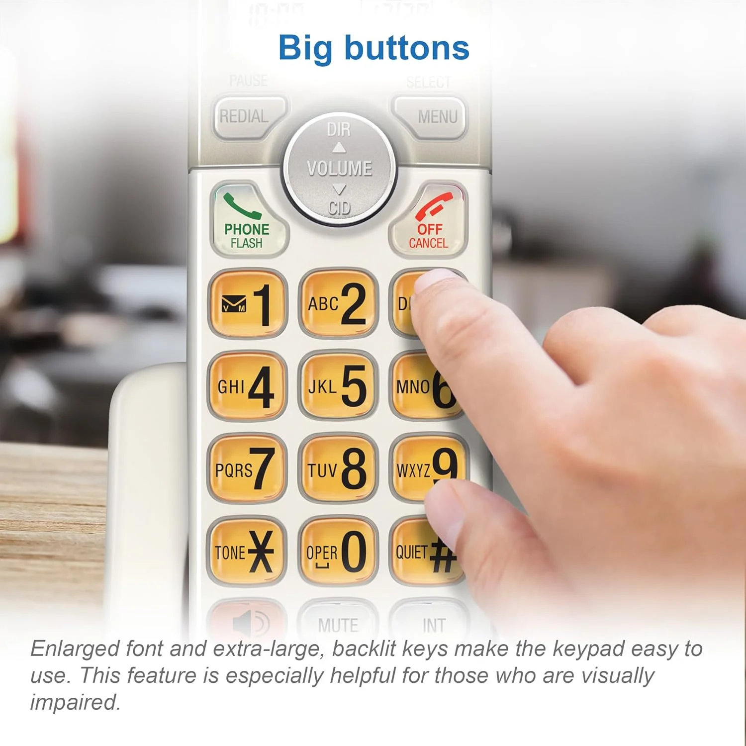 تلفن بی سیم قابل گسترش AT&T EL52513 با 5 گوشی، سیستم پاسخگویی و کلیدهای دارای نور پس زمینه XL تلفن بی سیم قابل گسترش AT&T EL52513 با 5 گوشی، سیستم پاسخگویی و کلیدهای دارای نور پس زمینه XL