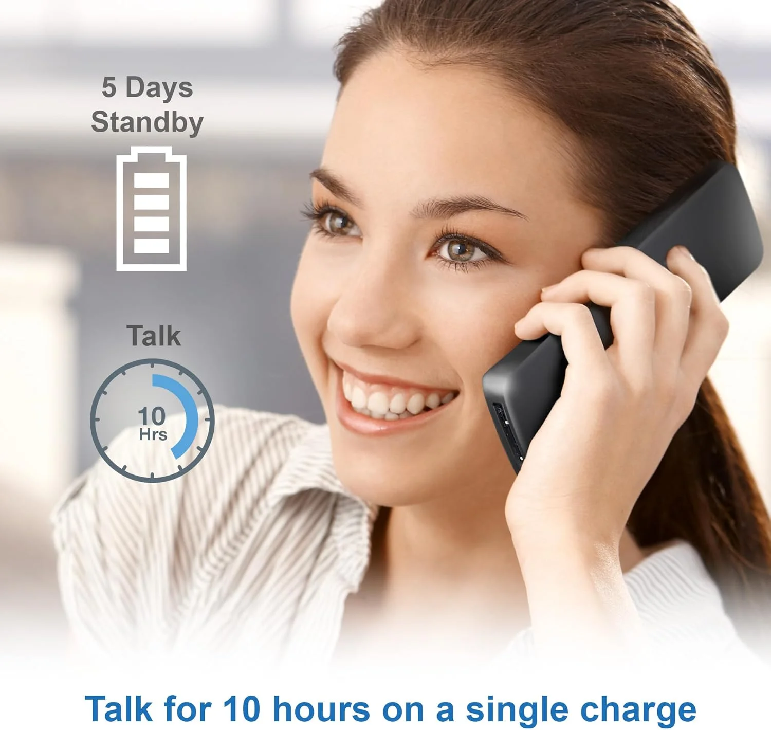 تلفن بی سیم خانگی دو گوشی AT&T GL2101-2 DECT 6.0 با مسدود کننده تماس، شناسه تماس گیرنده، بلندگوی گوشی با قابلیت مکالمه دو طرفه، صفحه نمایش 2 اینچی با نور پس زمینه سفید، صفحه کلید روشن (گرافیت و مشکی) تلفن بی سیم خانگی دو گوشی AT&T GL2101-2 DECT 6.0 با مسدود کننده تماس، شناسه تماس گیرنده، بلندگوی گوشی با قابلیت مکالمه دو طرفه، صفحه نمایش 2 اینچی با نور پس زمینه سفید، صفحه کلید روشن (گرافیت و مشکی)