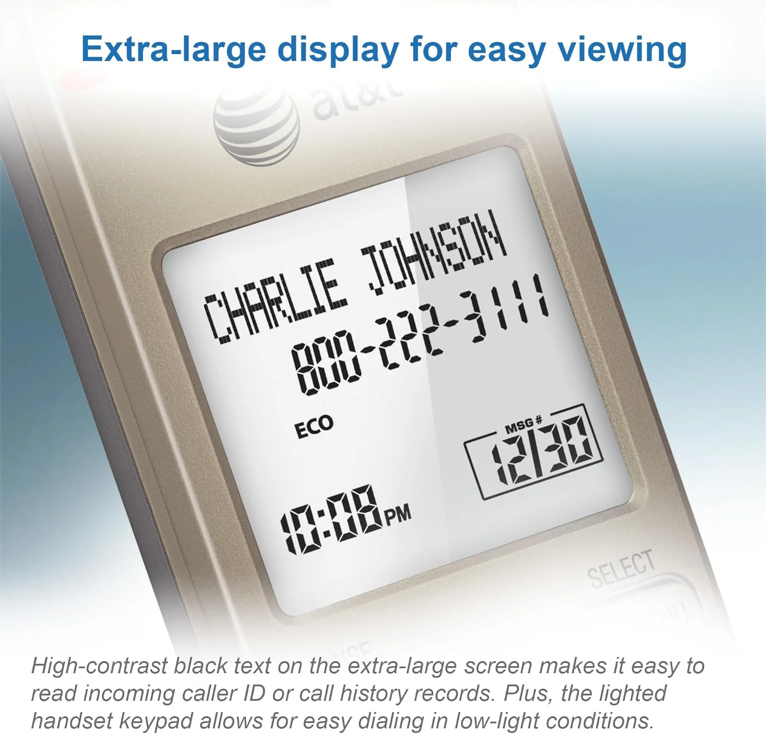 تلفن بی سیم قابل گسترش AT&T EL52513 با 5 گوشی، سیستم پاسخگویی و کلیدهای دارای نور پس زمینه XL تلفن بی سیم قابل گسترش AT&T EL52513 با 5 گوشی، سیستم پاسخگویی و کلیدهای دارای نور پس زمینه XL