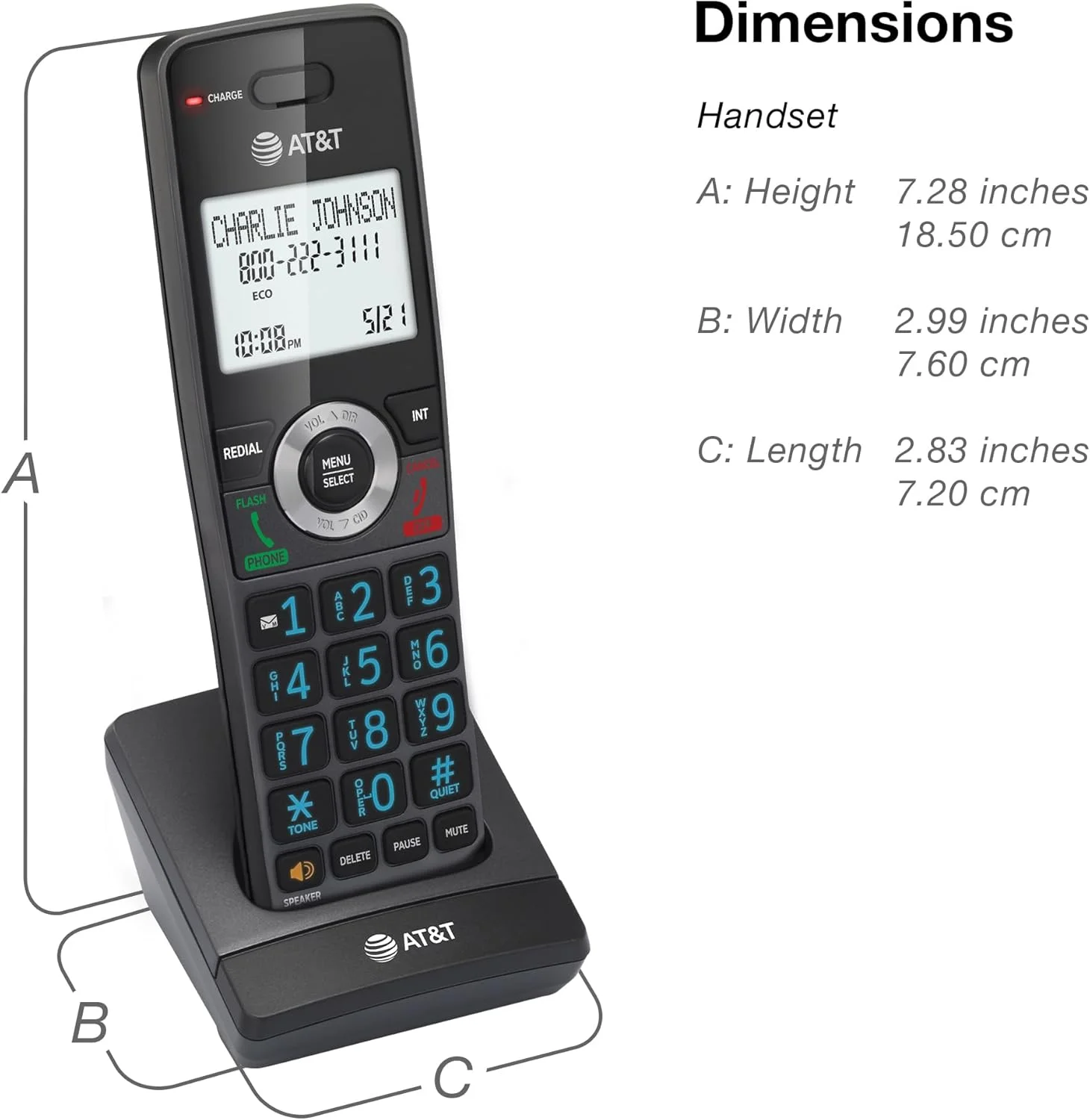 تلفن بی سیم خانگی دو گوشی AT&T GL2101-2 DECT 6.0 با مسدود کننده تماس، شناسه تماس گیرنده، بلندگوی گوشی با قابلیت مکالمه دو طرفه، صفحه نمایش 2 اینچی با نور پس زمینه سفید، صفحه کلید روشن (گرافیت و مشکی) تلفن بی سیم خانگی دو گوشی AT&T GL2101-2 DECT 6.0 با مسدود کننده تماس، شناسه تماس گیرنده، بلندگوی گوشی با قابلیت مکالمه دو طرفه، صفحه نمایش 2 اینچی با نور پس زمینه سفید، صفحه کلید روشن (گرافیت و مشکی)