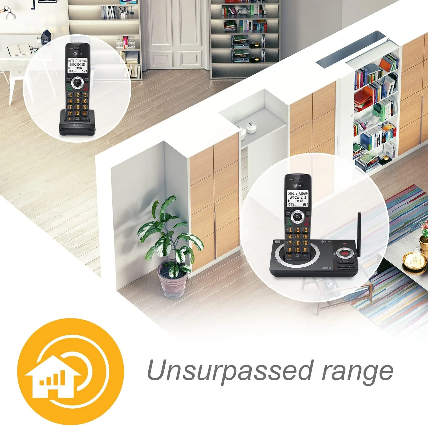 تلفن بی سیم 5 گوشی AT&T CL82519 DECT 6.0 برای منزل با منشی تلفنی، مسدود کردن تماس، اعلام شناسه تماس گیرنده، ارتباط داخلی و برد بلند، مشکی تلفن بی سیم 5 گوشی AT&T CL82519 DECT 6.0 برای منزل با منشی تلفنی، مسدود کردن تماس، اعلام شناسه تماس گیرنده، ارتباط داخلی و برد بلند، مشکی