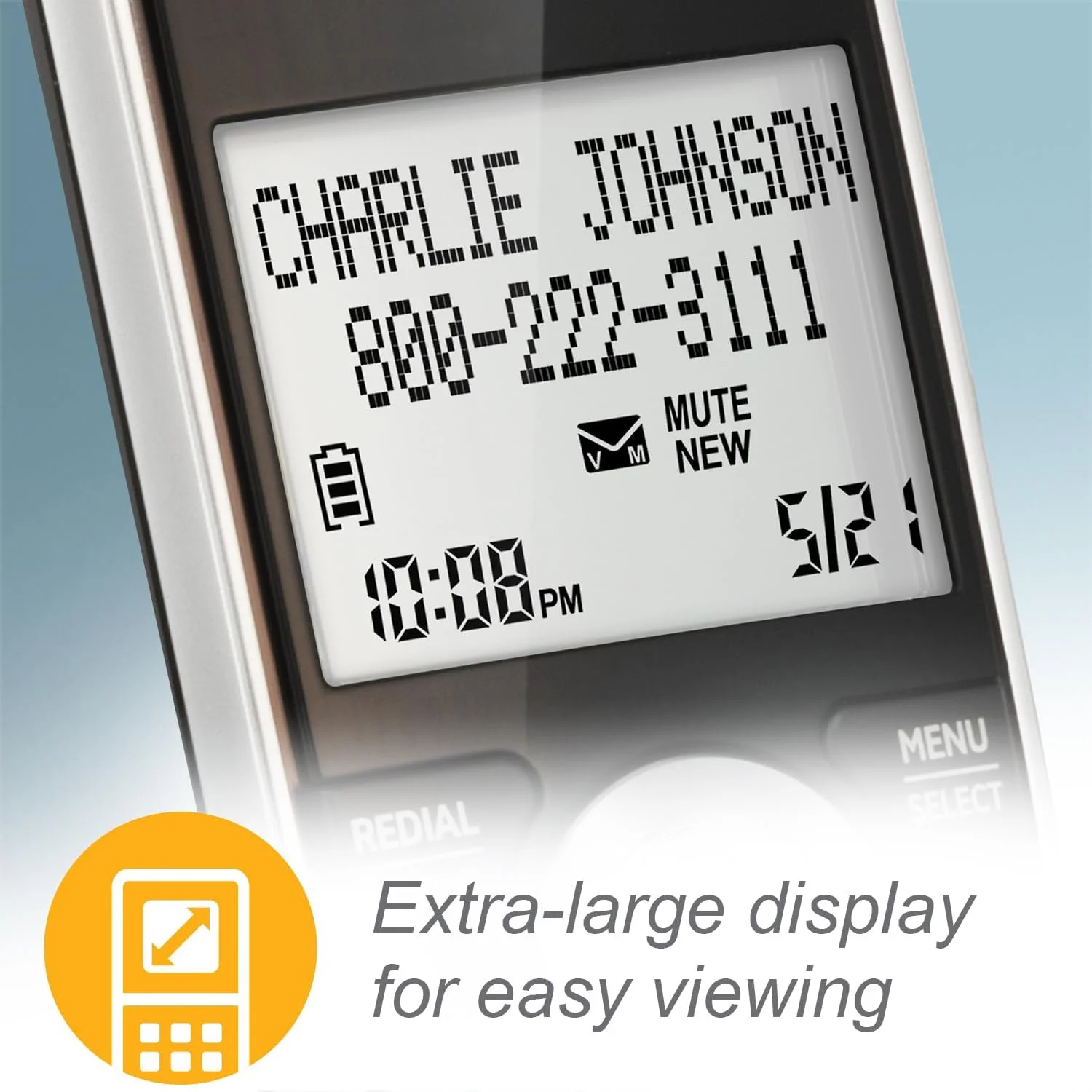 تلفن بی سیم قابل گسترش AT&T مدل CL82207 DECT 6.0 با سیستم پاسخگویی - نقره ای/مشکی با 2 گوشی تلفن بی سیم قابل گسترش AT&T مدل CL82207 DECT 6.0 با سیستم پاسخگویی - نقره ای/مشکی با 2 گوشی