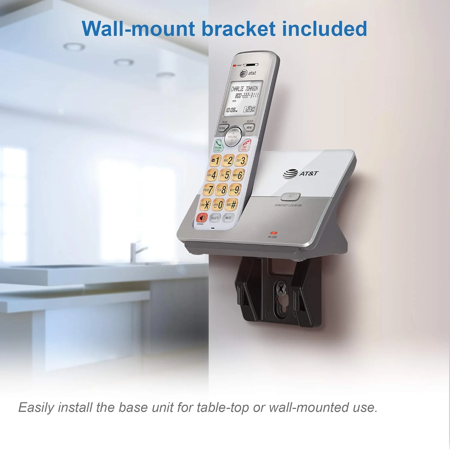 تلفن بی سیم AT&T، 2 گوشی - نقره ای، تلفن ثابت با DECT 6.0، بلندگوی دو طرفه، شناسه تماس گیرنده/انتظار تماس، حالت ECO، صفحه نمایش و صفحه کلید دارای نور پس زمینه تلفن بی سیم AT&T، 2 گوشی - نقره ای، تلفن ثابت با DECT 6.0، بلندگوی دو طرفه، شناسه تماس گیرنده/انتظار تماس، حالت ECO، صفحه نمایش و صفحه کلید دارای نور پس زمینه