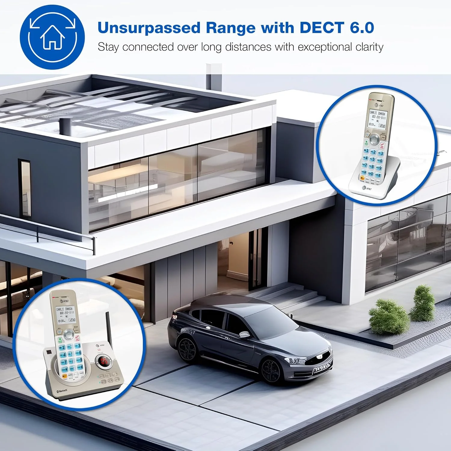 تلفن بی سیم خانگی قابل ارتقا AT&T مدل DL72419 با 4 گوشی، صفحه نمایش بزرگ، دکمه های بزرگ، منشی تلفنی، مسدود کننده تماس هوشمند، اتصال بلوتوث به تلفن همراه، برد بلند، نمایشگر شماره تماس گیرنده و بلندگو تلفن بی سیم خانگی قابل ارتقا AT&T مدل DL72419 با 4 گوشی، صفحه نمایش بزرگ، دکمه های بزرگ، منشی تلفنی، مسدود کننده تماس هوشمند، اتصال بلوتوث به تلفن همراه، برد بلند، نمایشگر شماره تماس گیرنده و بلندگو