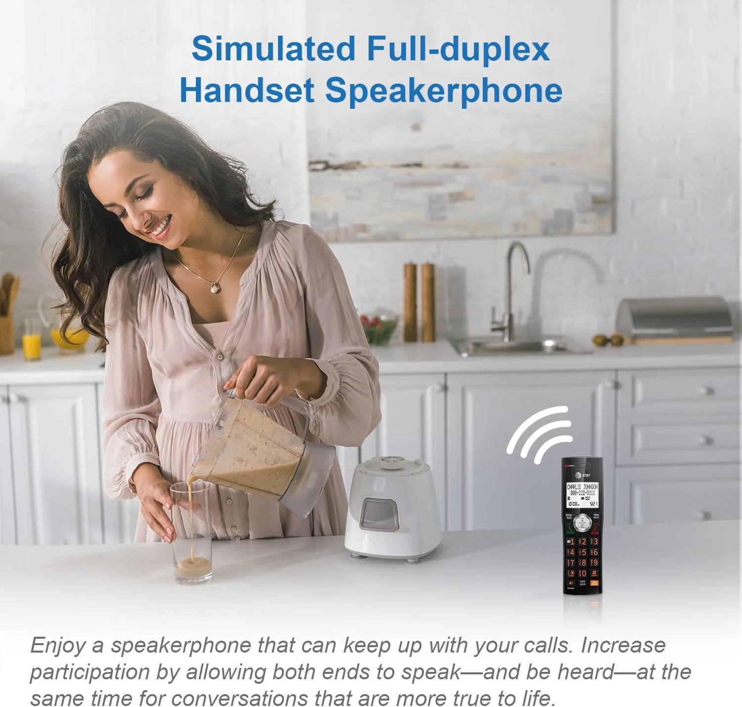 تلفن بی سیم AT&T CL82167 با منشی تلفنی، مسدود کردن تماس، اعلام شناسه تماس گیرنده، اینترکام و برد بلند، مشکی و طرح چوب تلفن بی سیم AT&T CL82167 با منشی تلفنی، مسدود کردن تماس، اعلام شناسه تماس گیرنده، اینترکام و برد بلند، مشکی و طرح چوب