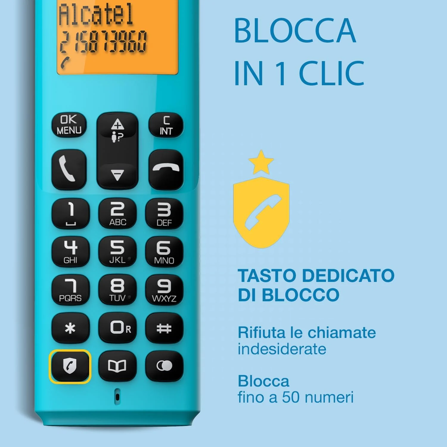 تلفن ثابت بی سیم آلکاتل A160 سایز واحد