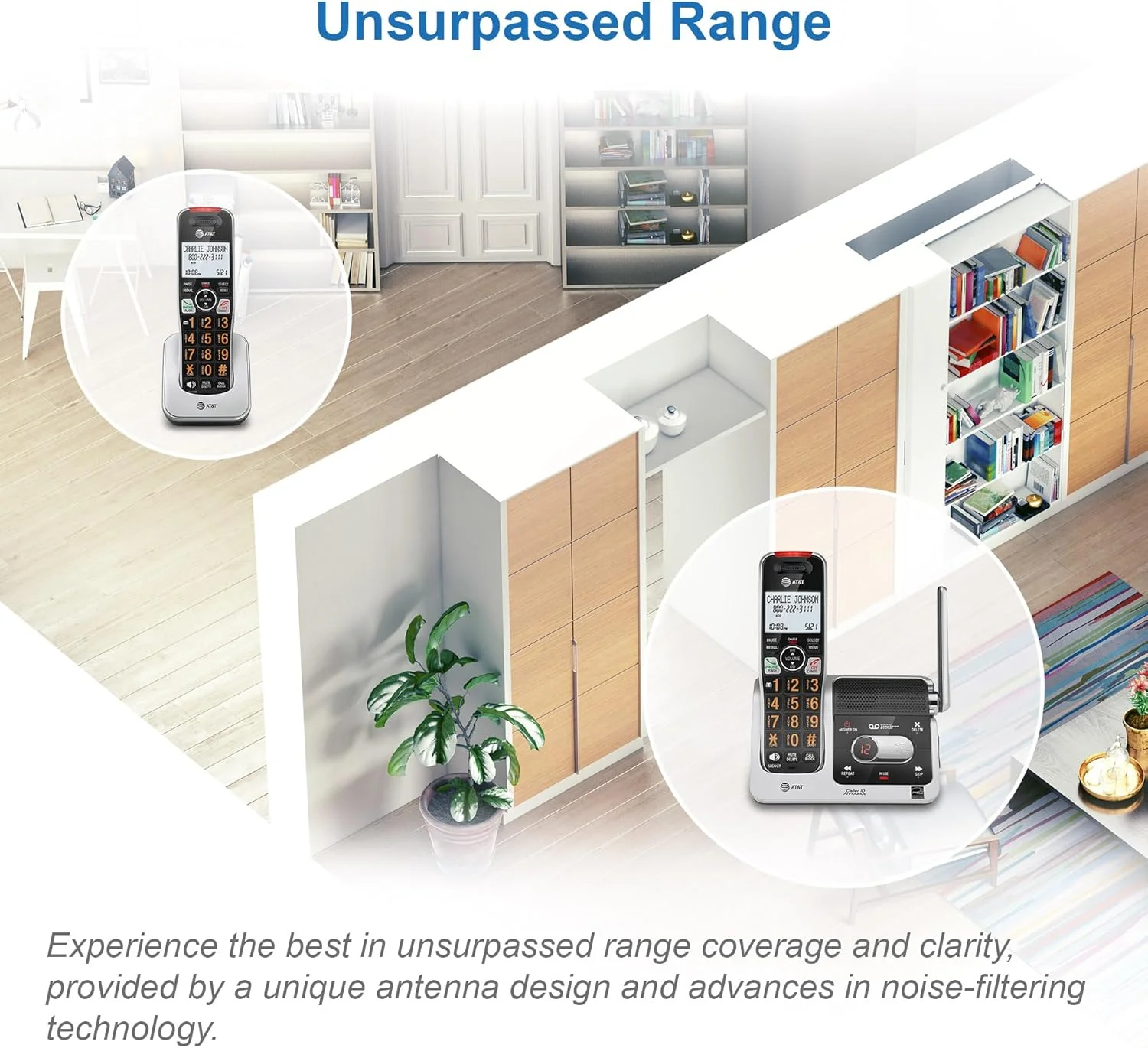 تلفن بی سیم 2 گوشی AT&T BL102-2 DECT 6.0 برای منزل با منشی تلفنی، مسدود کردن تماس، اعلام شناسه تماس گیرنده، کمک صوتی، ارتباط داخلی و برد بی نظیر، نقره ای/مشکی تلفن بی سیم 2 گوشی AT&T BL102-2 DECT 6.0 برای منزل با منشی تلفنی، مسدود کردن تماس، اعلام شناسه تماس گیرنده، کمک صوتی، ارتباط داخلی و برد بی نظیر، نقره ای/مشکی