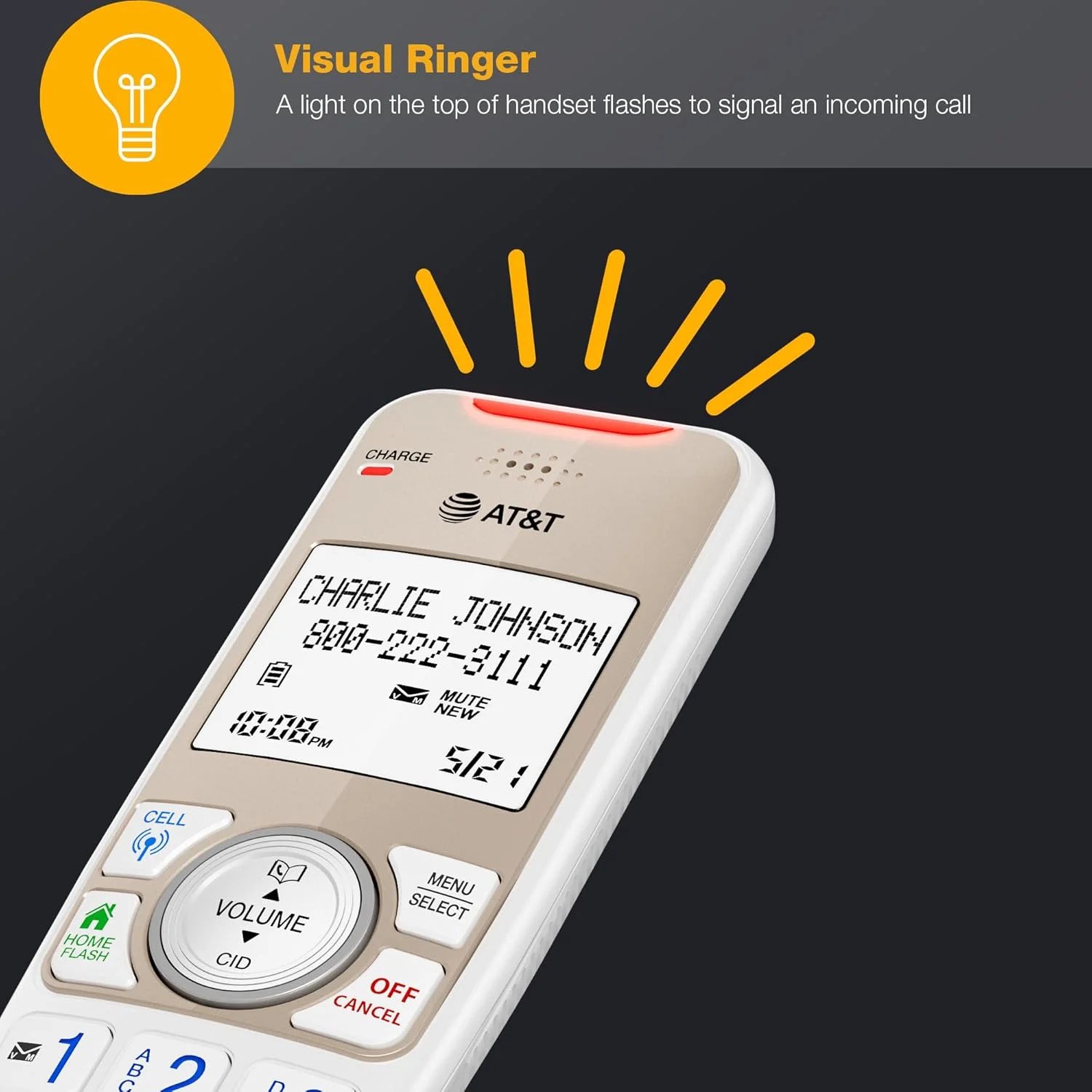 تلفن بی سیم قابل گسترش 2 گوشی AT&T DECT 6.0 بلوتوث دار برای منزل با منشی تلفنی، مسدود کننده تماس هوشمند، شناسه تماس گیرنده، ارتباط داخلی و اتصال بلوتوث به تلفن همراه: BL3112-2 (طلایی شامپاین/سفید) تلفن بی سیم قابل گسترش 2 گوشی AT&T DECT 6.0 بلوتوث دار برای منزل با منشی تلفنی، مسدود کننده تماس هوشمند، شناسه تماس گیرنده، ارتباط داخلی و اتصال بلوتوث به تلفن همراه: BL3112-2 (طلایی شامپاین/سفید)
