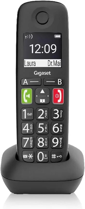 گوشی اضافه دکمه بزرگ گیگاست E290HX به همراه پایه شارژ - مشکی گوشی اضافه دکمه بزرگ گیگاست E290HX به همراه پایه شارژ - مشکی