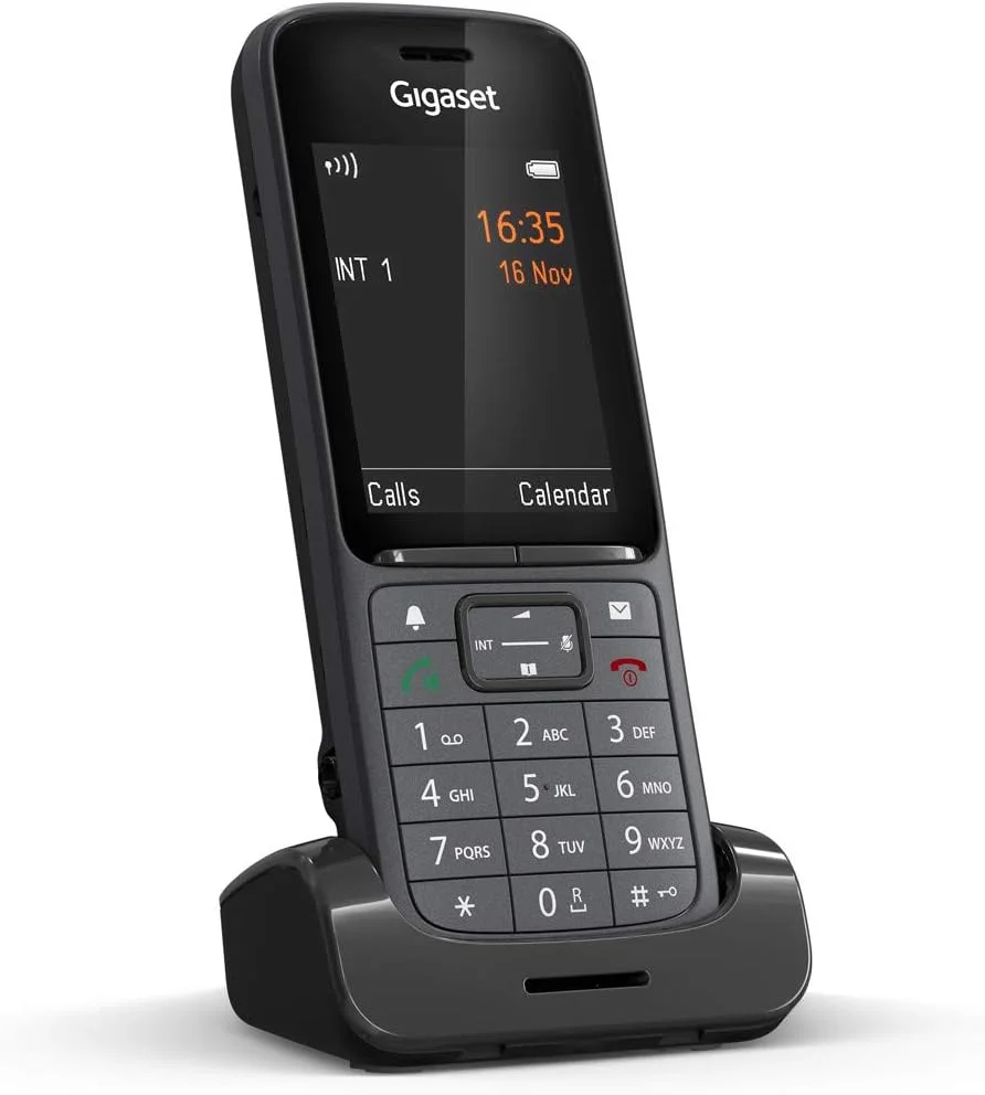 تلفن بی سیم تجاری DECT گیگاست SL800H PRO با صفحه نمایش رنگی بزرگ، کیفیت صدای عالی، بلوتوث و LED برای نمایش بصری تماس، زغالی