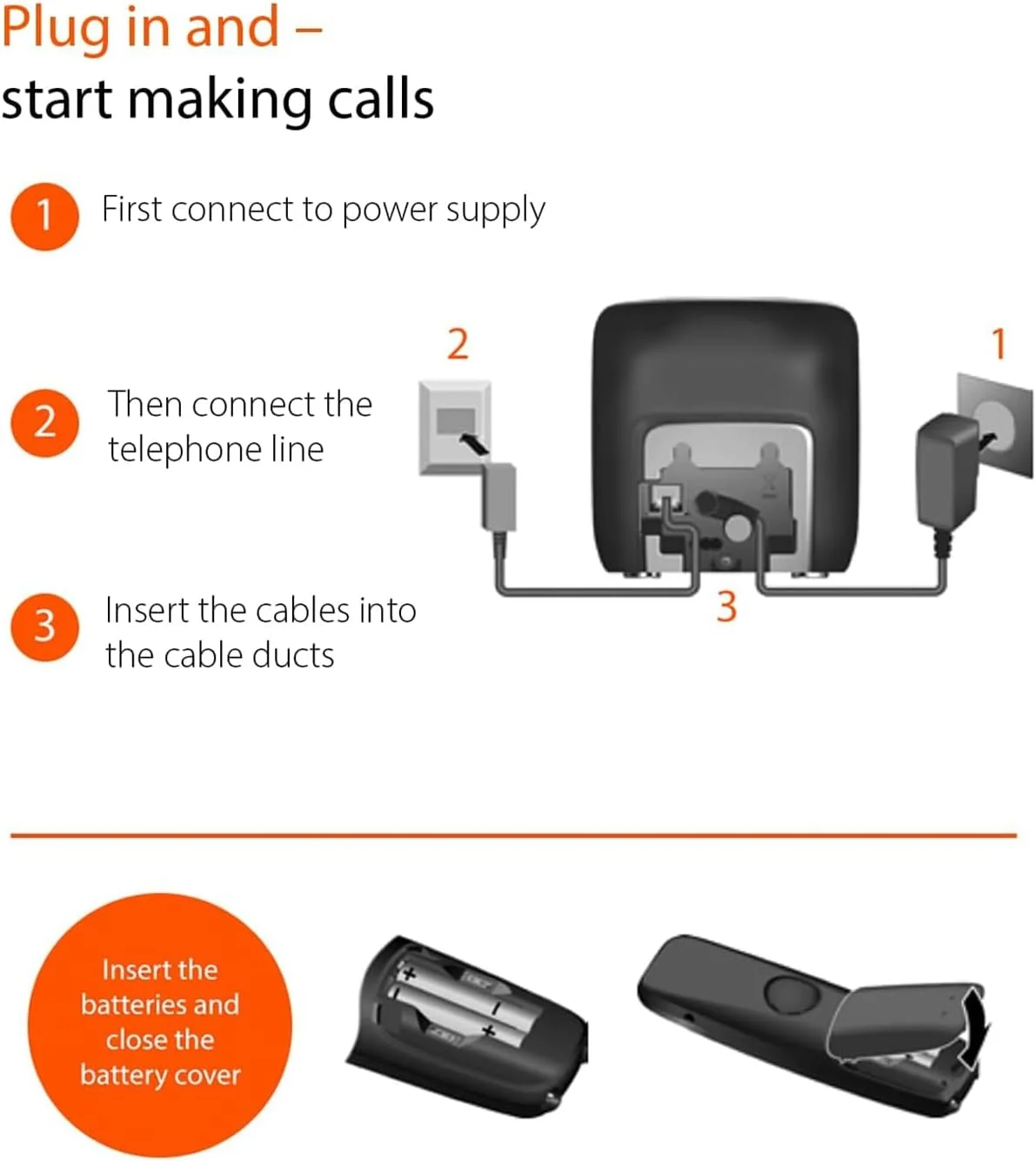 تلفن بی سیم دوگانه گیگاست Comfort 552 - 2 گوشی - ساخت آلمان - طراحی شیک - حالت هندزفری - محافظت از تماس راحت - دفترچه تلفن برای 200 ورودی، تیتانیوم-مشکی