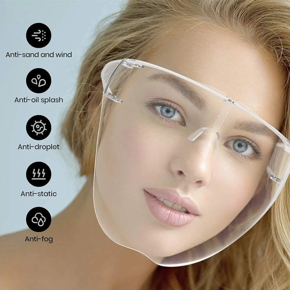 محافظ صورت شفاف eWINNER، بسته 2 عددی، TPU شفاف، قابل تنظیم، بادوام، قابل شستشو، سازگار با عینک و سایر پوشش های صورت، محافظ صورت کامل ایمنی، محافظ دهان و صورت کامل محافظ صورت شفاف eWINNER، بسته 2 عددی، TPU شفاف، قابل تنظیم، بادوام، قابل شستشو، سازگار با عینک و سایر پوشش های صورت، محافظ صورت کامل ایمنی، محافظ دهان و صورت کامل