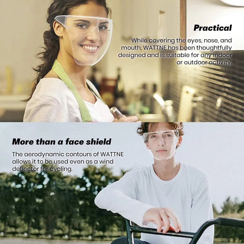 محافظ صورت شفاف eWINNER، بسته 2 عددی، TPU شفاف، قابل تنظیم، بادوام، قابل شستشو، سازگار با عینک و سایر پوشش های صورت، محافظ صورت کامل ایمنی، محافظ دهان و صورت کامل محافظ صورت شفاف eWINNER، بسته 2 عددی، TPU شفاف، قابل تنظیم، بادوام، قابل شستشو، سازگار با عینک و سایر پوشش های صورت، محافظ صورت کامل ایمنی، محافظ دهان و صورت کامل