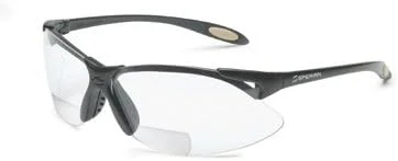 عینک ایمنی ذره بینی سری Sperian A900 با بزرگنمایی 1.5 دیوپتر، فریم مشکی و لنز پلی کربنات شفاف ضد خش