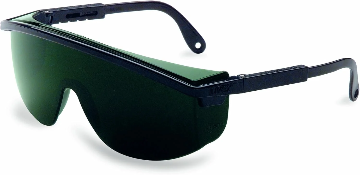 عینک ایمنی Uvex S1112 Astrospec 3000، فریم مشکی، لنز سایه 5.0 Infra-Dura Ultra-Dura Hardcoat