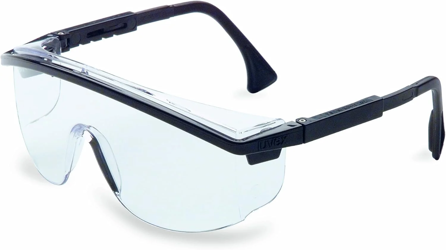 عینک ایمنی UVEX مدل Astrospec 3000 با دسته های Duoflex S1359، مشکی/شفاف