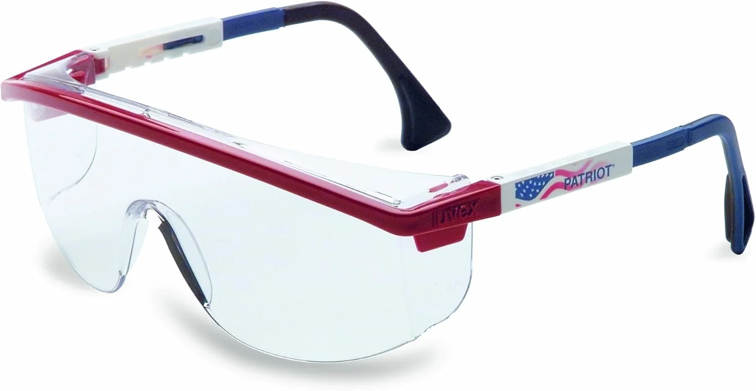 عینک ایمنی یووکس مدل S1169C Astrospec 3000، فریم قرمز/سفید/آبی